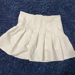 White Pleated skirt.